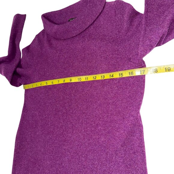 Talbots Petite Sweater Women’s Purple Pure Cashmere Turtleneck Sweater Sz Sp - Picture 5 of 8